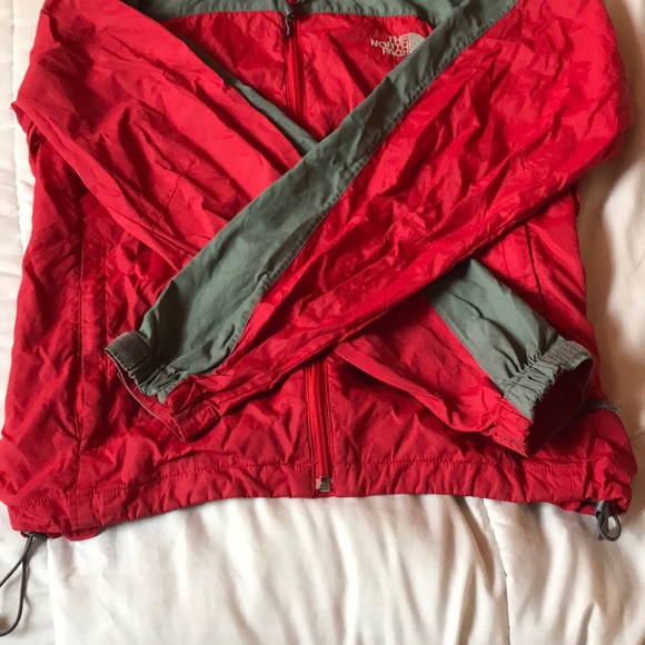 The North Face rain jacket ( red & gray ) - Picture 2 of 3